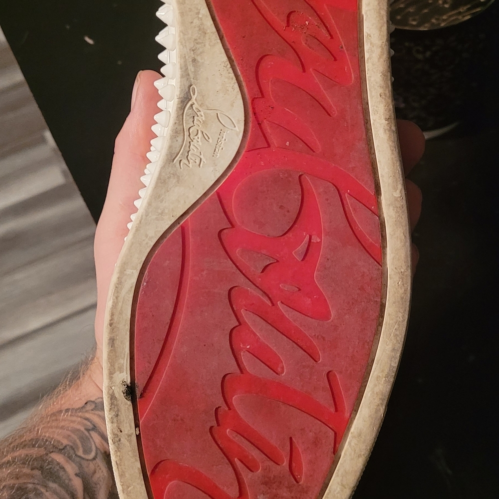 White Christian Louboutin spikes - Picture 3 of 4